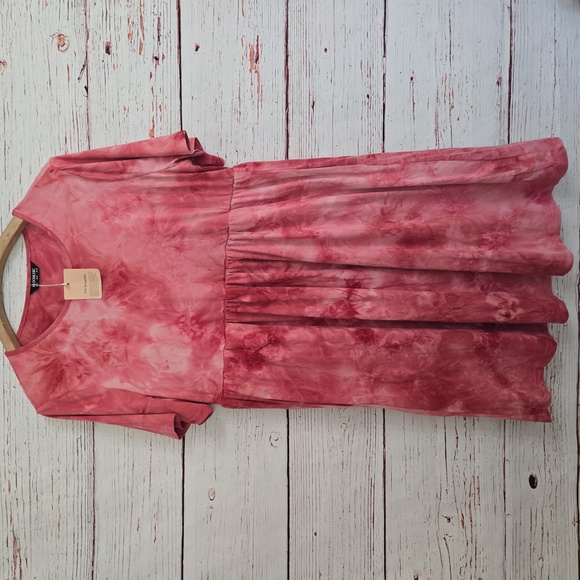 BloomChic Elegant Pink Tie-Dye Dress Womens Size 12 - Picture 12 of 14